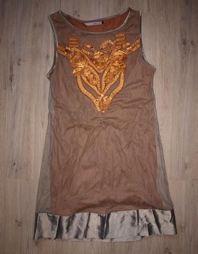 Steps Bruine Jurk (M), Kleding | Dames, Jurken, Gedragen, Maat 38/40 (M), Bruin, Knielengte, Ophalen of Verzenden