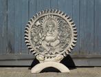 Ornament Ganesha - vol steen - grijs met zwart, Ophalen of Verzenden, Steen, Overige typen
