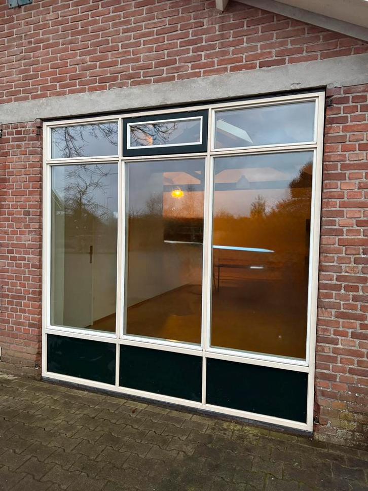 Hardhouten kozijn met bovenlicht + bijpassende raamkozijnen, Doe-het-zelf en Verbouw, Kozijnen en Schuifpuien, Gebruikt, Raamkozijn