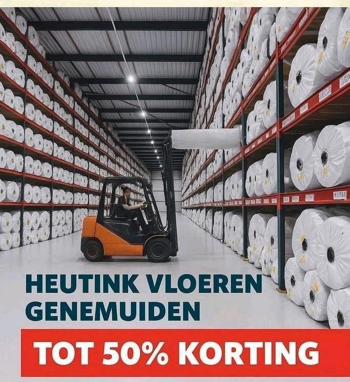 HEUTINK VLOEREN – 
 TAPIJT PVC VLOEREN NOVILON VINYL, Huis en Inrichting, Stoffering | Vloerbedekking, Nieuw, Overige typen, Wit
