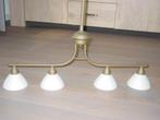 Plafondlamp met 4 glazen kelkjes, Huis en Inrichting, Lampen | Hanglampen, Ophalen, Gebruikt, Glas