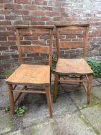 Antieke Houten Stoelen - Set van 4, Ophalen, Gebruikt, Bruin, Vier