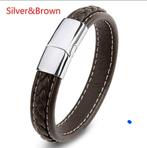 Leren armband, Sieraden, Tassen en Uiterlijk, Armbanden, Ophalen of Verzenden, Nieuw, Bruin, Leer