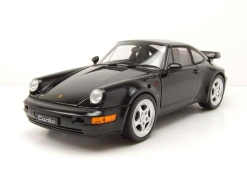 Welly Porsche 964 Turbo zwart, Hobby en Vrije tijd, Modelauto's | 1:18, Nieuw, Auto, Welly, Ophalen of Verzenden