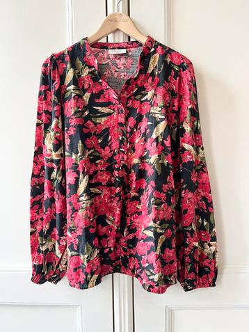 Free/quent blouse zwart/rood, maat L/40 beschikbaar voor biedingen