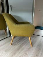 Fauteuil okergeel, Huis en Inrichting, Ophalen, Gebruikt, 75 tot 100 cm, Stof