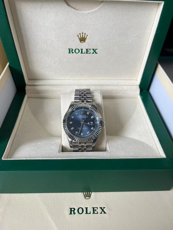 Rolex Datejust | blue dial | 41MM, Sieraden, Tassen en Uiterlijk, Horloges | Heren, Zo goed als nieuw, Rolex, Staal, Ophalen of Verzenden