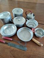 Blikken speel pannetjes. Vintage., Ophalen of Verzenden, Gebruikt, Overige materialen, Speelkeuken-accessoire