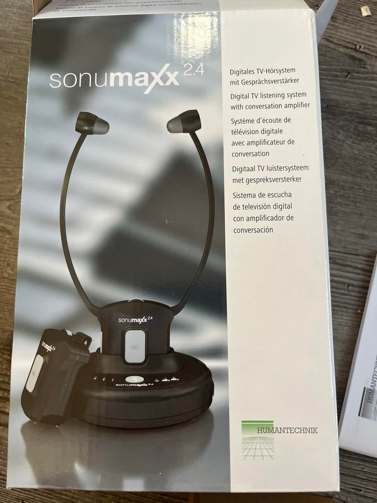 Sonumaxx Digitale TV Luisterset met Gespreksversterker, Overige merken, Gebruikt, Ophalen of Verzenden, Over oor (circumaural)