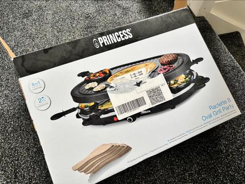 Princess 162700 Raclette 8 Oval Grill Party, Witgoed en Apparatuur, Gourmetstellen, Zo goed als nieuw, 8 personen of meer, Ophalen of Verzenden