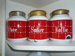 Thee.Koffie ,Suiker bussen van Emaillen, Antiek en Kunst, Ophalen