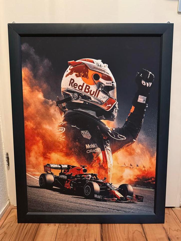 Max Verstappen schilderij canvas/hout, Huis en Inrichting, Woonaccessoires | Schilderijen, Tekeningen en Foto's, Zo goed als nieuw