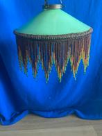 Art Deco Glazen Lampenkap met kralen - Antiek Hanglamp lamp, Ophalen
