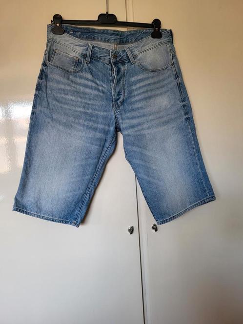 G_STAR KORTE SPIJKERBROEK, Kleding | Heren, Spijkerbroeken en Jeans, Gedragen, W33 - W34 (confectie 48/50), Blauw, Verzenden