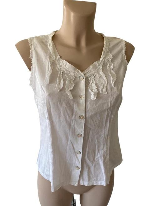 River Woods top M, Kleding | Dames, Tops, Zo goed als nieuw, Maat 38/40 (M), Wit, Ophalen of Verzenden