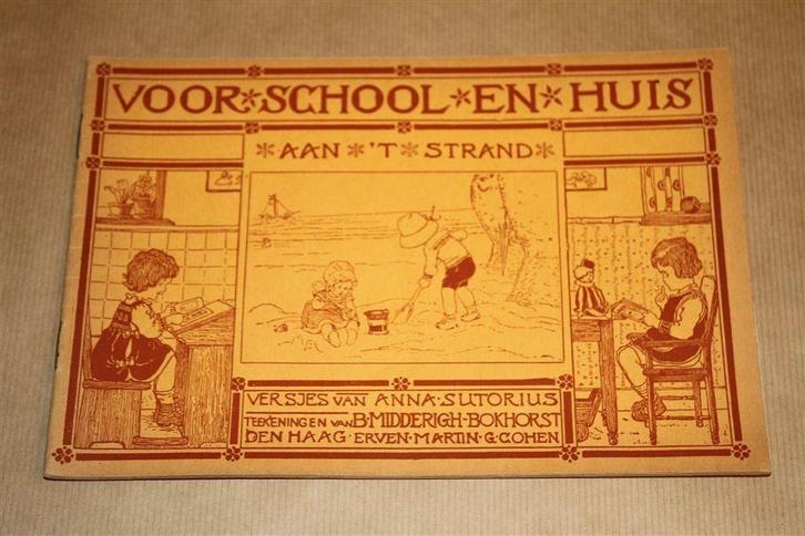 Aan 't strand. Voor school en huis, 1920., Boeken, Prentenboeken en Plaatjesalbums, Gelezen, Ophalen of Verzenden