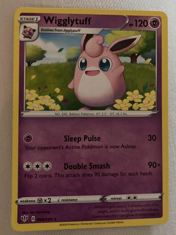 Wigglytuff Pokémon-kaart in nieuwstaat beschikbaar voor biedingen
