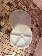 Vintage Tupperware hapjes schaal met deksel, Ophalen of Verzenden, Gebruikt, Wit, Schaal