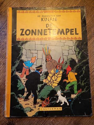 Kuifje – De Zonnetempel – Casterman – gebruikte staat beschikbaar voor biedingen