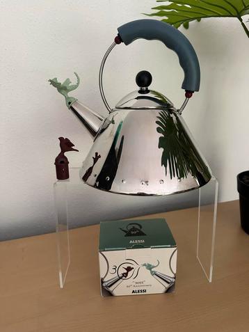 Alessi vintage fluitketel met draak+vogel beschikbaar voor biedingen