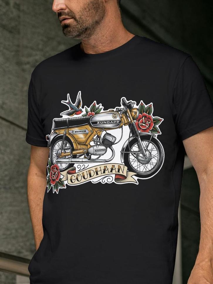 Zündapp Goudhaan t-shirt, Fietsen en Brommers, Brommeronderdelen | Zundapp, Nieuw, Overige typen, Verzenden