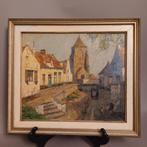 Dorpsgezicht Limburg Schilderij van Han Jelinger Maastricht, Ophalen of Verzenden