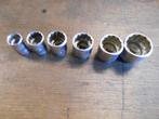 6x Stahlwille 1/2" Doppen, Engelse maten (BS/W), Auto diversen, Autogereedschap, Ophalen of Verzenden, Gebruikt