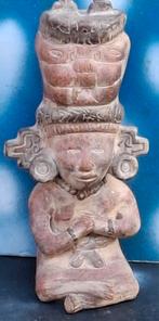 Azteken sculptuur. Afgod. Terra-cotta. 26 cm., Antiek en Kunst, Ophalen