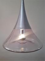 Space Age glazen hanglamp Glashutte Limburg 1960, Huis en Inrichting, Lampen | Hanglampen, Gebruikt, Ophalen of Verzenden, Glas