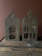 Waxinelicht huisjes van hout, Ophalen of Verzenden, Zo goed als nieuw, Hout, Minder dan 25 cm