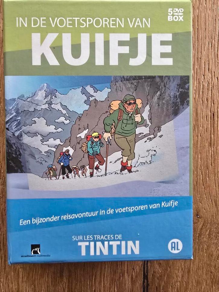 Kuifje 5 DVD Box - In de Voetsporen van, Cd's en Dvd's, Dvd's | Documentaire en Educatief, Zo goed als nieuw, Kunst of Cultuur