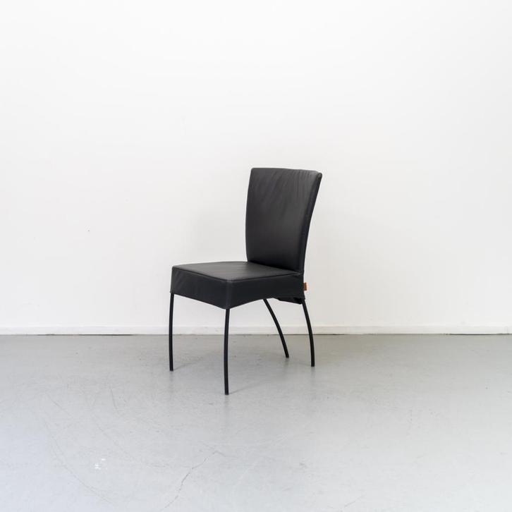 6x Montis Spica Stoel Zwart Leder - Zwart Frame, Huis en Inrichting, Stoelen, Nieuw, Vijf, Zes of meer stoelen, Leer, Metaal, Zwart