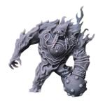 Dungeons & Dragons, D&D, HeroQuest, miniature Golem Fire, Hobby en Vrije tijd, Wargaming, Ophalen of Verzenden