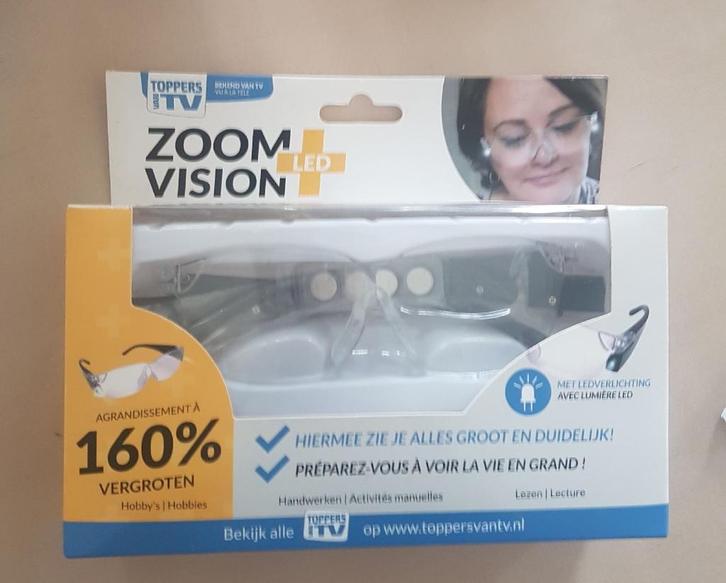 Zoom Vision vergrootglas bril met verlichting, nieuw., Hobby en Vrije tijd, Vergrootglazen, Loepen en Loeplampen, Nieuw, Vergrootglas of Loep