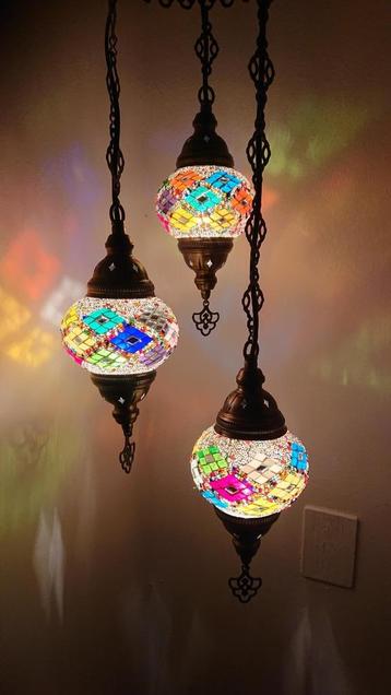 Oosterse hanglamp set 3 beschikbaar voor biedingen