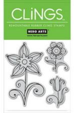Nieuw set cling stempels Three Flowers van Hero Arts, Ophalen of Verzenden, Nieuw, EZ-mounted stempel