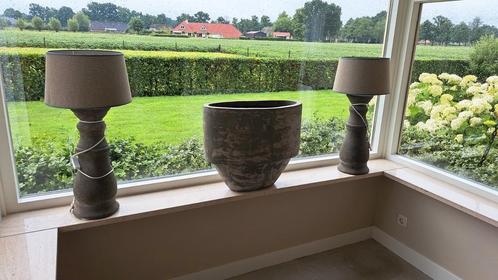 Set stalampen landelijk, Huis en Inrichting, Lampen | Tafellampen, Zo goed als nieuw, Ophalen
