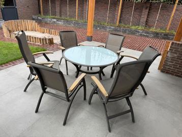 Hartman Tuinset met 6 stoelen en ronde tafel 120cm beschikbaar voor biedingen