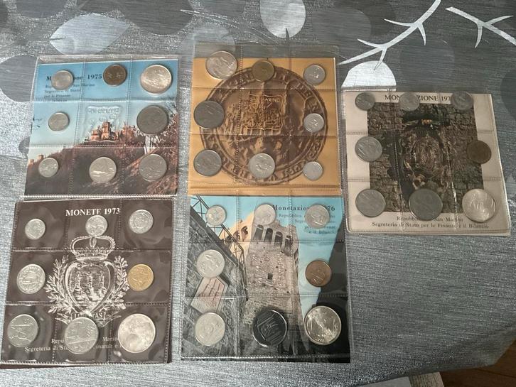 San Marino Muntsets 1973-1976 Compleet, Postzegels en Munten, Munten en Bankbiljetten | Verzamelingen, Munten, Buitenland, Ophalen of Verzenden