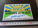 stickers Meerkerk SVR Lamperen bij de boer 0183 - 352741, Verzamelen, Stickers, Ophalen, Zo goed als nieuw, Overige typen