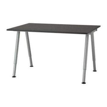 IKEA Galant bureau 160x80 cm, zwart blad - afbeelding 1