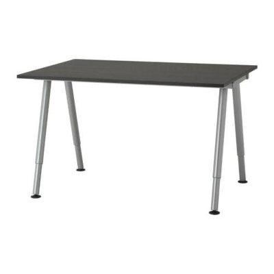IKEA Galant bureau 160x80 cm, zwart blad, Huis en Inrichting, Bureaus, Gebruikt, Bureau, In hoogte verstelbaar, Ophalen