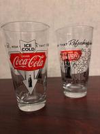 2 vintage Coca Cola glazen, Glas of Glazen, Ophalen of Verzenden, Overige stijlen, Glas