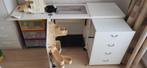 Naaimachine Tafel met Lockmachine & Garen, Ophalen, In hoogte verstelbaar, Gebruikt, Bureau