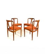 4x gerestaureerde ‘Juliane’ stoel, Johannes Andersen ‘60, Hout, Ophalen of Verzenden, Zo goed als nieuw, Vijf, Zes of meer stoelen