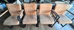 4 Stoere Eetkamerstoel Long Island Cognac - Karwei, Ophalen, Gebruikt, Bruin, Leer