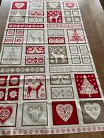 Quiltstof - Panel - Rood - Grijs - Wit, Hobby en Vrije tijd, Stoffen en Lappen, Overige kleuren, Ophalen of Verzenden, Zo goed als nieuw