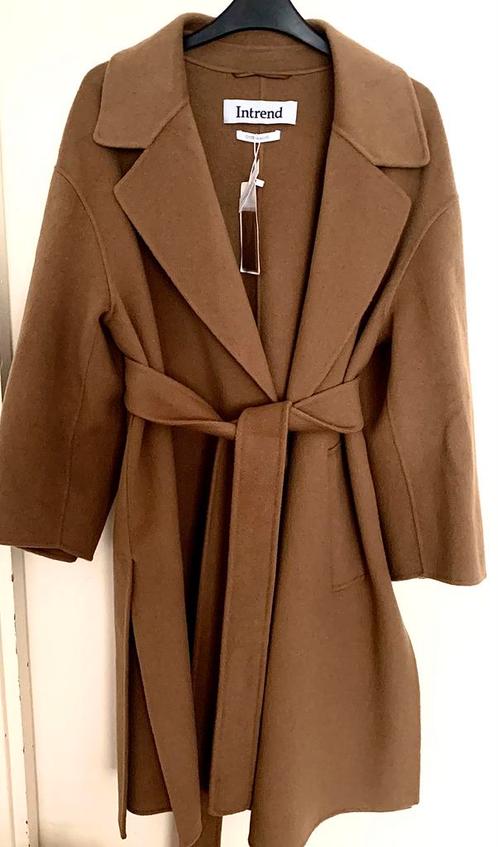 Bruine wollen mantel met bijpassende riem / S/ nieuw/, Kleding | Dames, Jassen | Winter, Nieuw, Maat 36 (S), Bruin, Ophalen of Verzenden