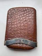Antieke leren etui mey zilveren rand, Antiek en Kunst, Antiek | Goud en Zilver, Ophalen of Verzenden, Zilver