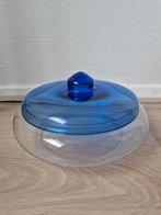 Vintage schaal met deksel, Ophalen of Verzenden, Zo goed als nieuw, Rond, Glas